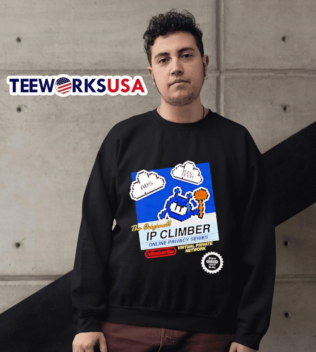 The Original Ip Climber Pixel Ads Big Tech Windscribe - Adult & Kids T-Shirts, Sweatshirts & Hoodies apparel design preview 6