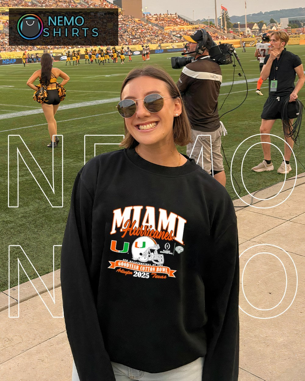 Miami Hurricanes 2026 CFP Quarterfinal at Goodyear - Adult & Kids T-Shirts, Sweatshirts & Hoodies apparel design preview 4