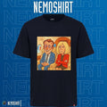 Emmanuel Macron slap and Brigitte on a plane cartoon - Adult & Kids T-Shirts, Sweatshirts & Hoodies apparel design preview 1