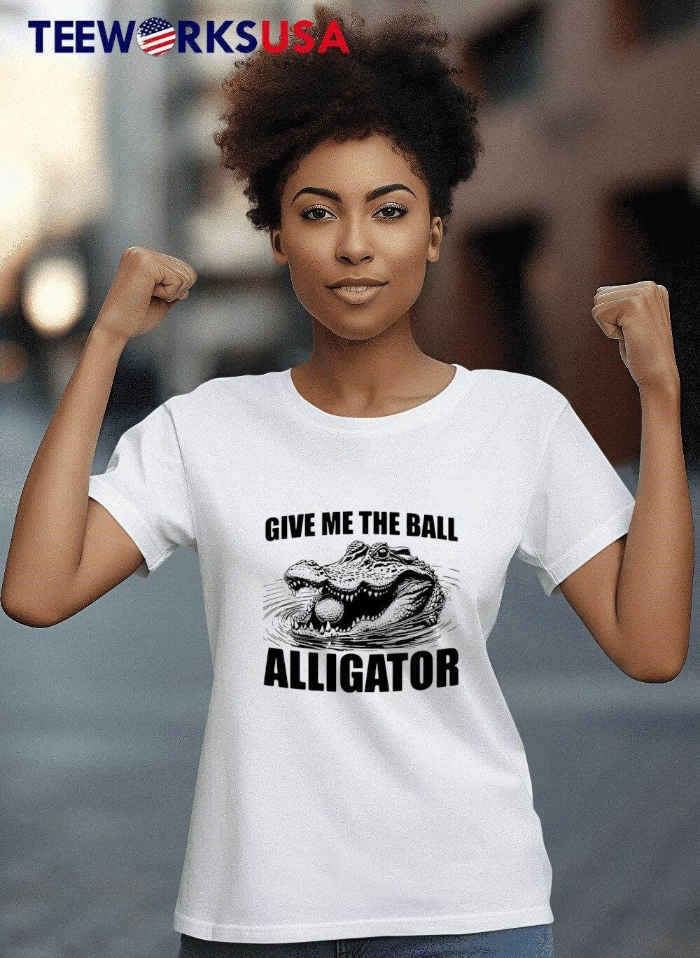 Give me the ball alligator - Adult & Kids T-Shirts, Sweatshirts & Hoodies apparel design preview 8