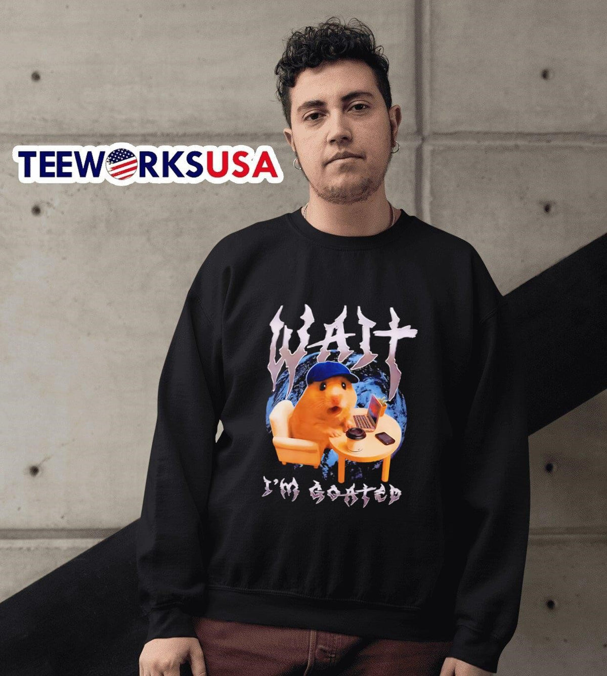 Goated Hamster - Adult & Kids T-Shirts, Sweatshirts & Hoodies apparel design preview 6