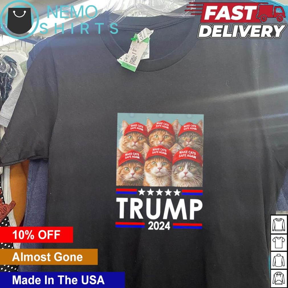 Trump 2024 make cats safe again debate - Adult & Kids T-Shirts, Sweatshirts & Hoodies apparel design preview 5