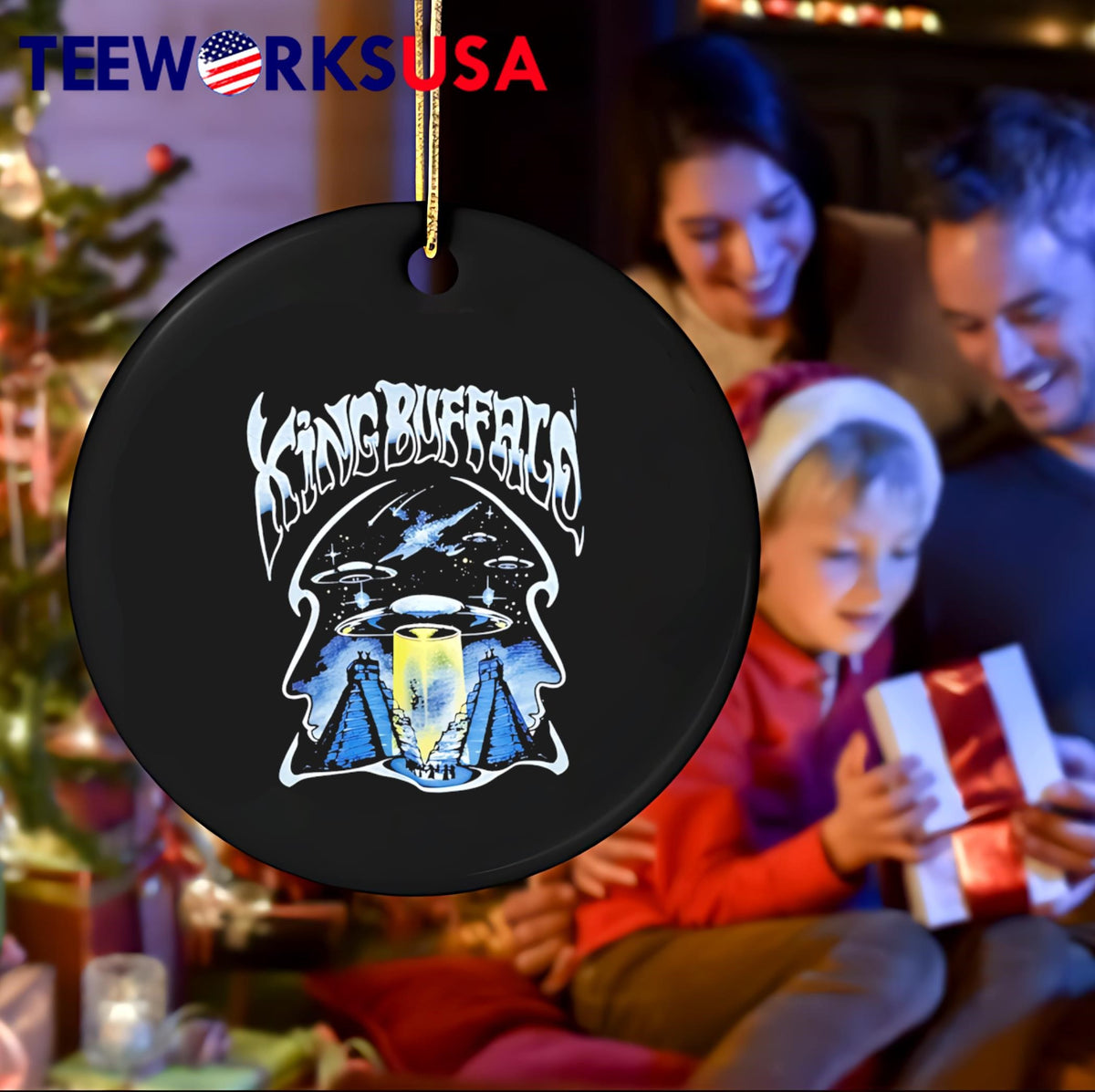 King Buffalo Ufo classic - Adult & Kids T-Shirts, Sweatshirts & Hoodies apparel design preview 4
