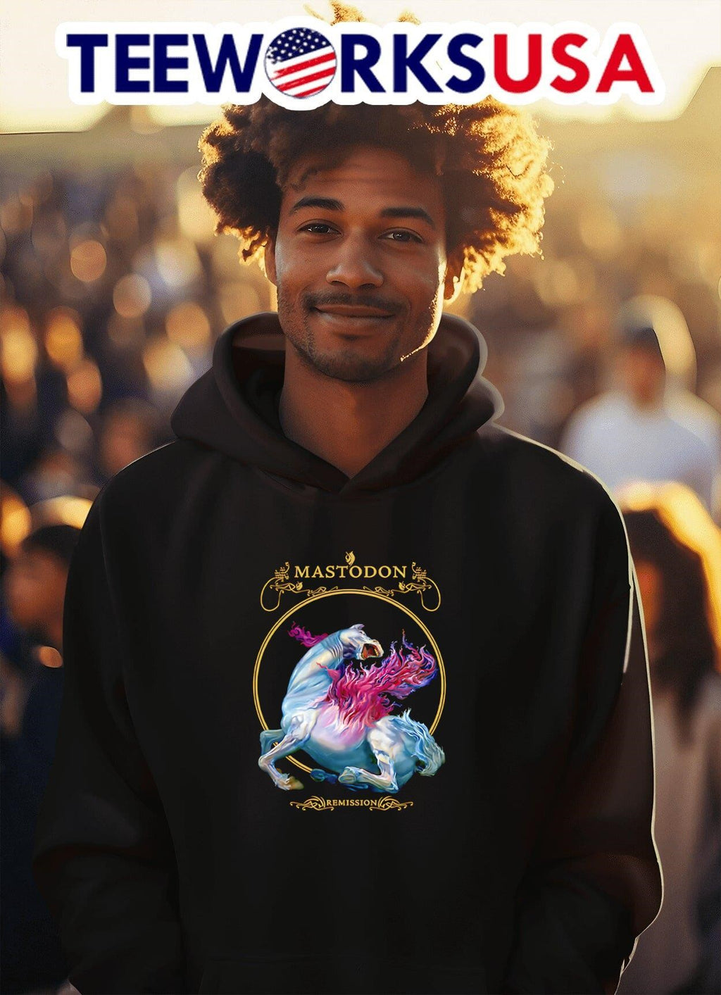 Mastodon Vignette Horse Remission - Adult & Kids T-Shirts, Sweatshirts & Hoodies apparel design preview 2