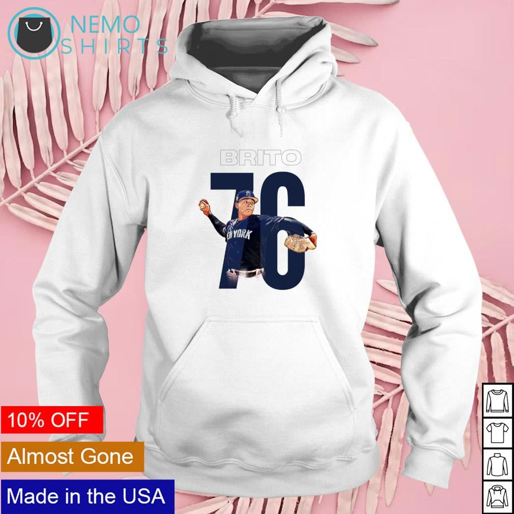 Jhony Brito number 76 New York Yankees - Adult & Kids T-Shirts, Sweatshirts & Hoodies apparel design preview 2