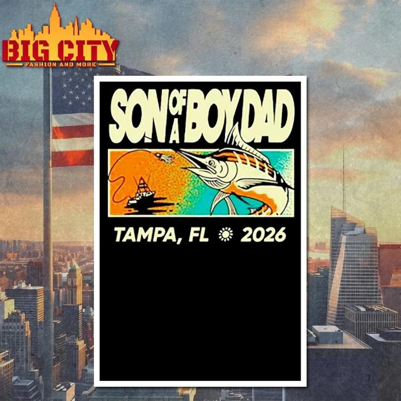 Son of a boy dad fish pocket tampa FL 2026 - Adult & Kids T-Shirts, Sweatshirts & Hoodies apparel design preview 4