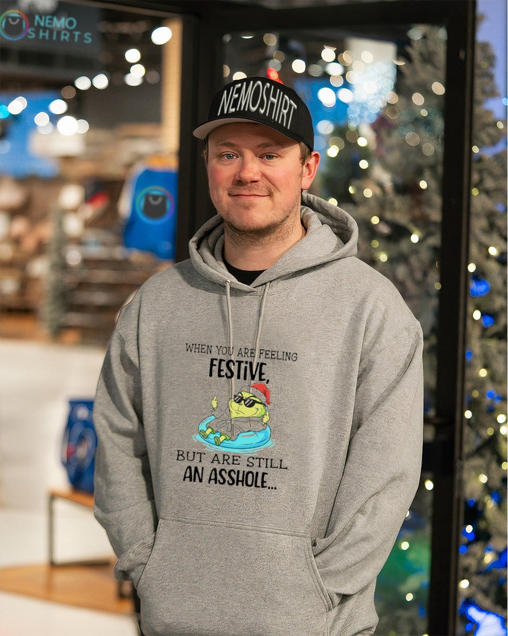 When you are feeling festive but still an asshole - Adult & Kids T-Shirts, Sweatshirts & Hoodies apparel design preview 3