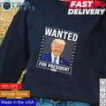 Trump smile wanted for president 2024 mugshot - Adult & Kids T-Shirts, Sweatshirts & Hoodies apparel design preview 1