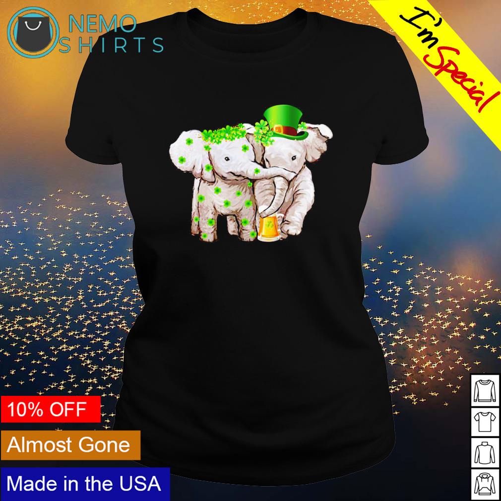 Elephant drinking beer St. Patrick's day - Adult & Kids T-Shirts, Sweatshirts & Hoodies apparel design preview 3