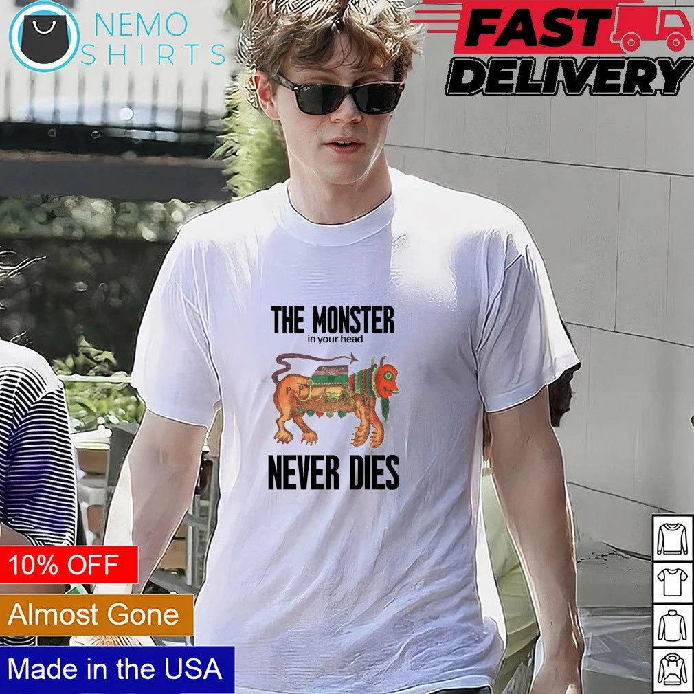 The Monster in Your Head Never Dies mental health - Adult & Kids T-Shirts, Sweatshirts & Hoodies apparel design preview 5