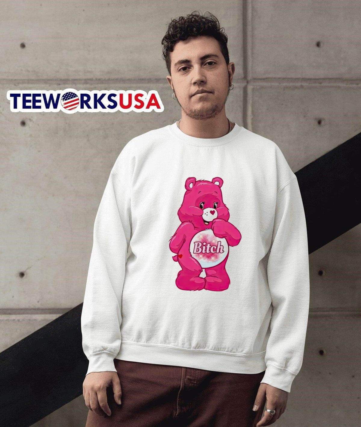 Bear Bitch pink - Adult & Kids T-Shirts, Sweatshirts & Hoodies apparel design preview 5