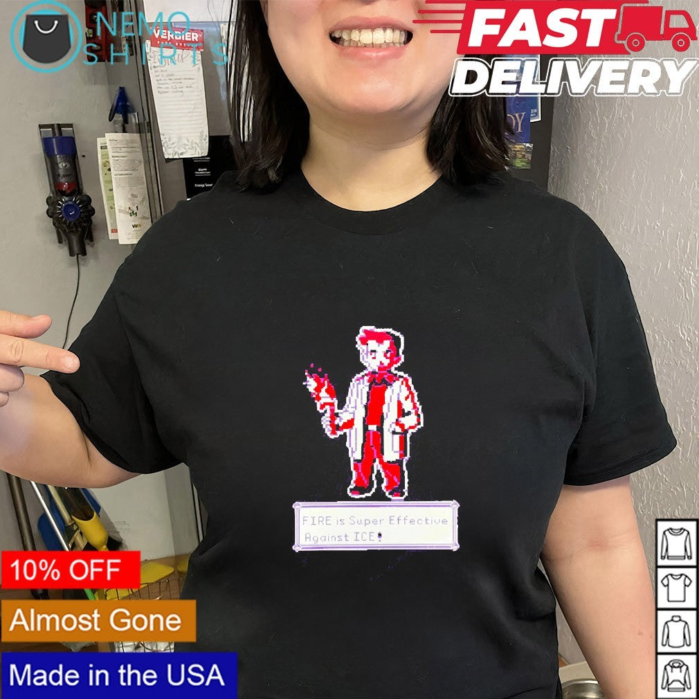Fire is super effective against ICE 8bit - Adult & Kids T-Shirts, Sweatshirts & Hoodies apparel design preview 2