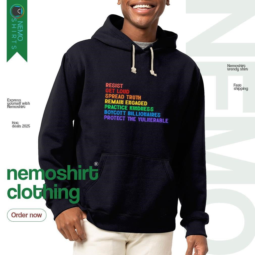 Resist get loud spread truth remain engaged practice - Adult & Kids T-Shirts, Sweatshirts & Hoodies product image 2