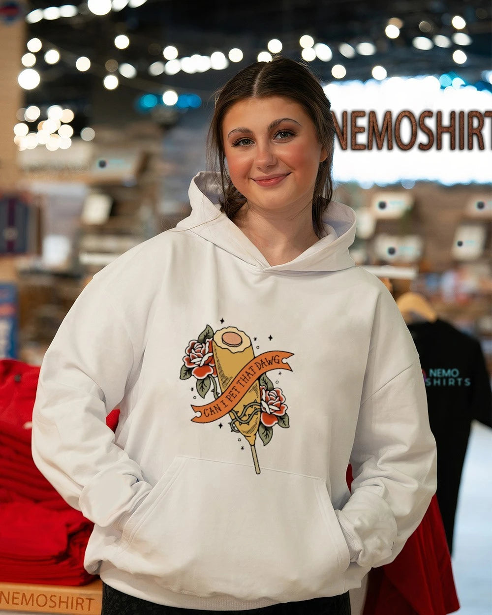 Can I Pet That Dawg Corn Dog Style - Adult & Kids T-Shirts, Sweatshirts & Hoodies apparel design preview 5