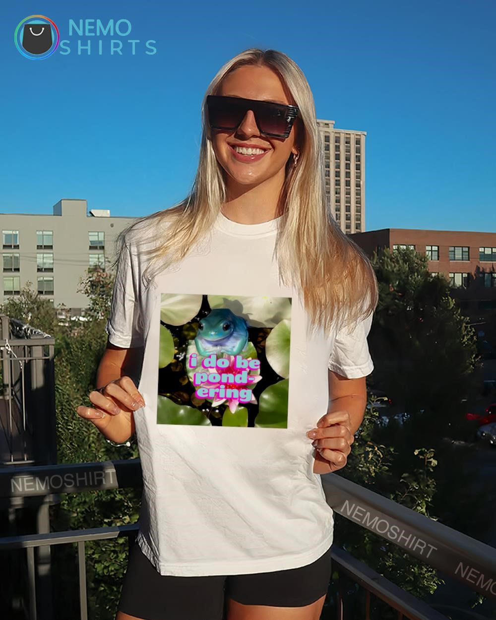 Frog I do be pond-ering - Adult & Kids T-Shirts, Sweatshirts & Hoodies apparel design preview 4