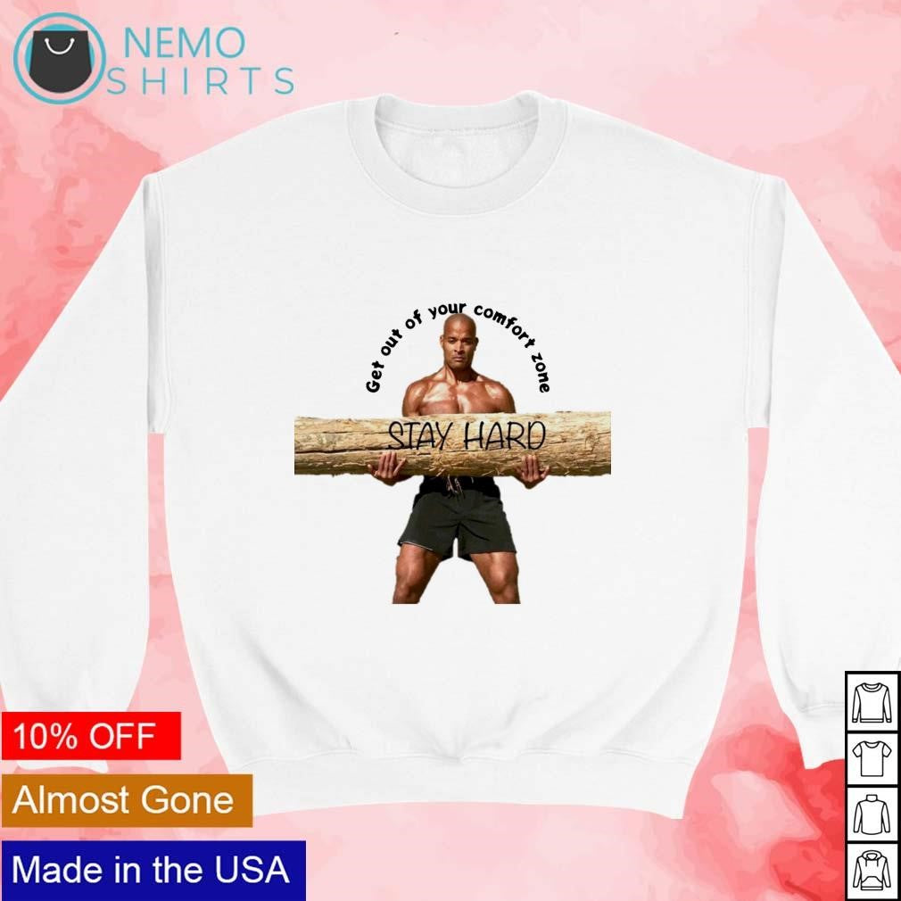 David Goggins stay hard get out of your comfort zone - Adult & Kids T-Shirts, Sweatshirts & Hoodies apparel design preview 3
