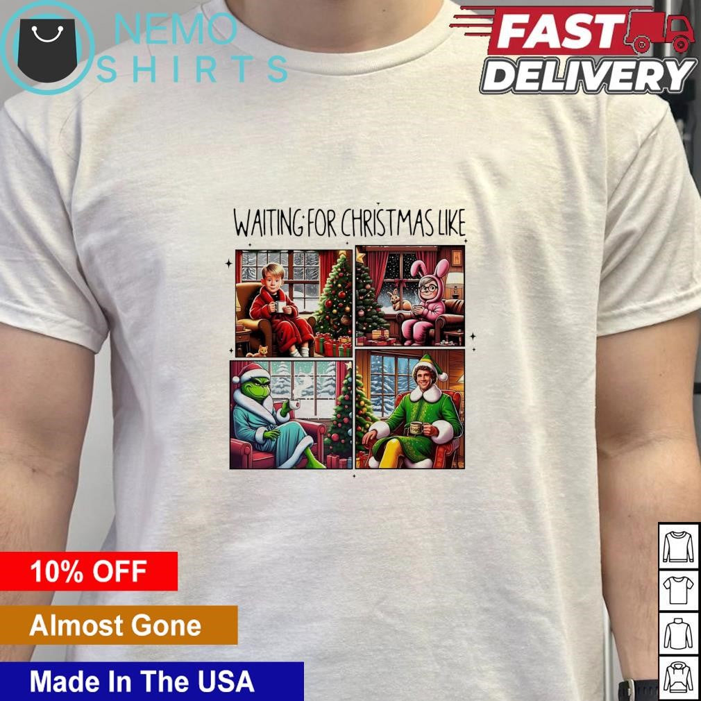 Waiting for Christmas like characters - Adult & Kids T-Shirts, Sweatshirts & Hoodies apparel design preview 5