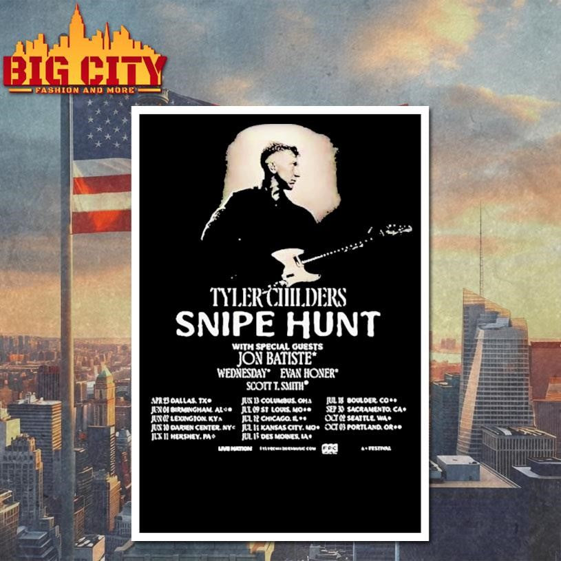 Tyler Childers Snipe Hunt 2026 Tour North America - Adult & Kids T-Shirts, Sweatshirts & Hoodies apparel design preview 4