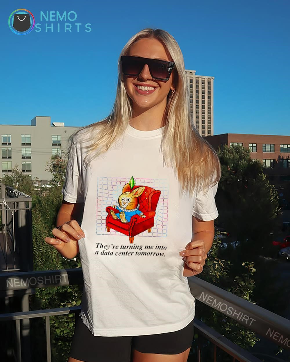 Rabbit They're Turning Me into a Data Center Tomorrow - Adult & Kids T-Shirts, Sweatshirts & Hoodies apparel design preview 4
