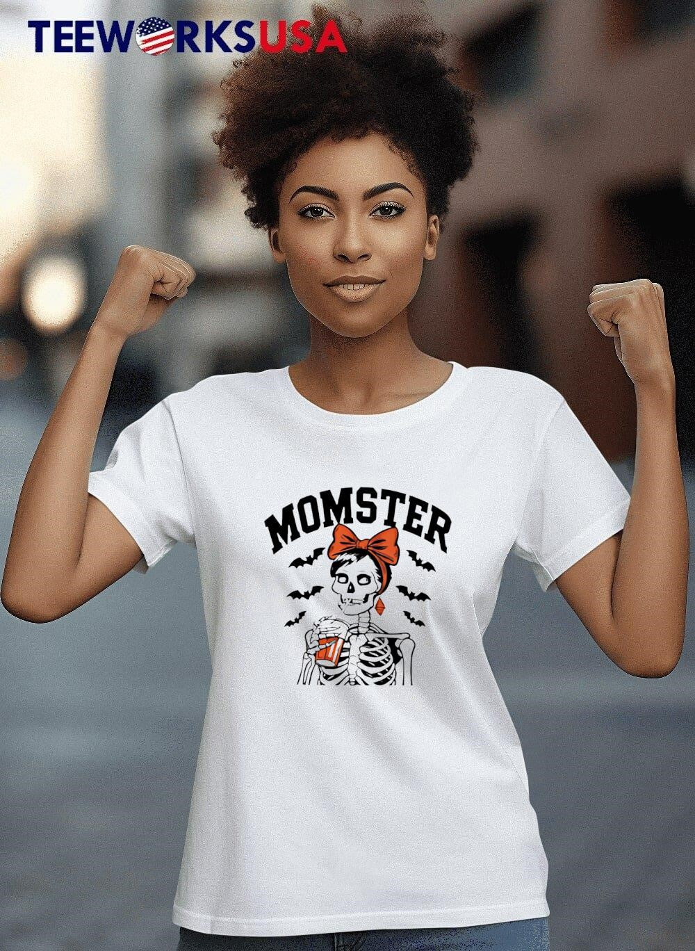 Momster skeleton mom halloween coffee - Adult & Kids T-Shirts, Sweatshirts & Hoodies apparel design preview 4