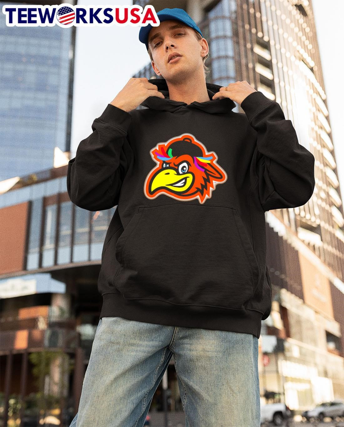 Delmarva Shorebirds logo - Adult & Kids T-Shirts, Sweatshirts & Hoodies apparel design preview 3