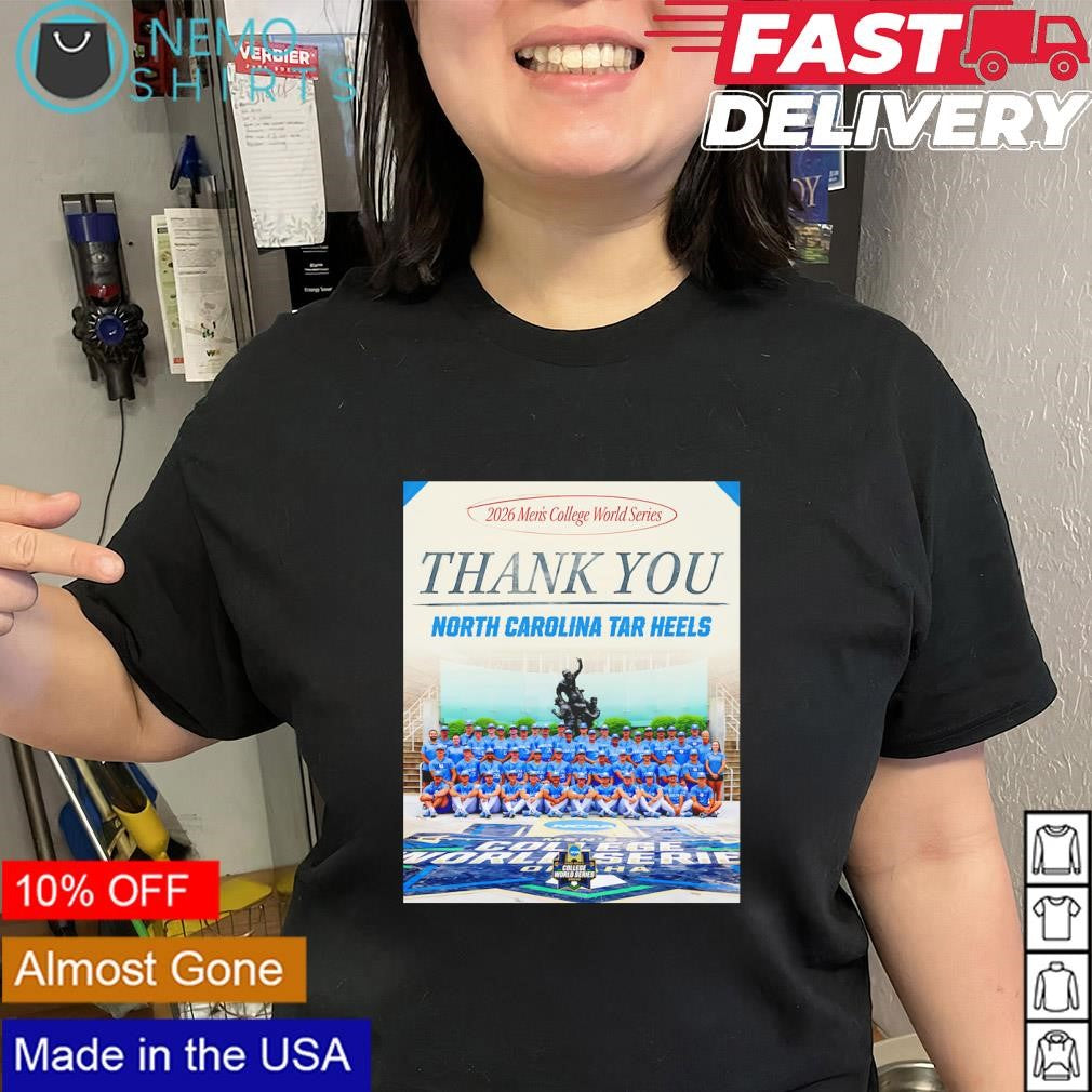 Thank you North Carolina Tar Heels 2026 Mens College - Adult & Kids T-Shirts, Sweatshirts & Hoodies apparel design preview 2