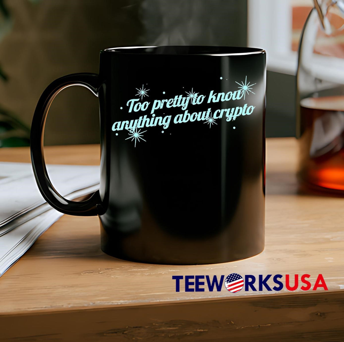 Too pretty to know anything about crypto - Adult & Kids T-Shirts, Sweatshirts & Hoodies apparel design preview 2