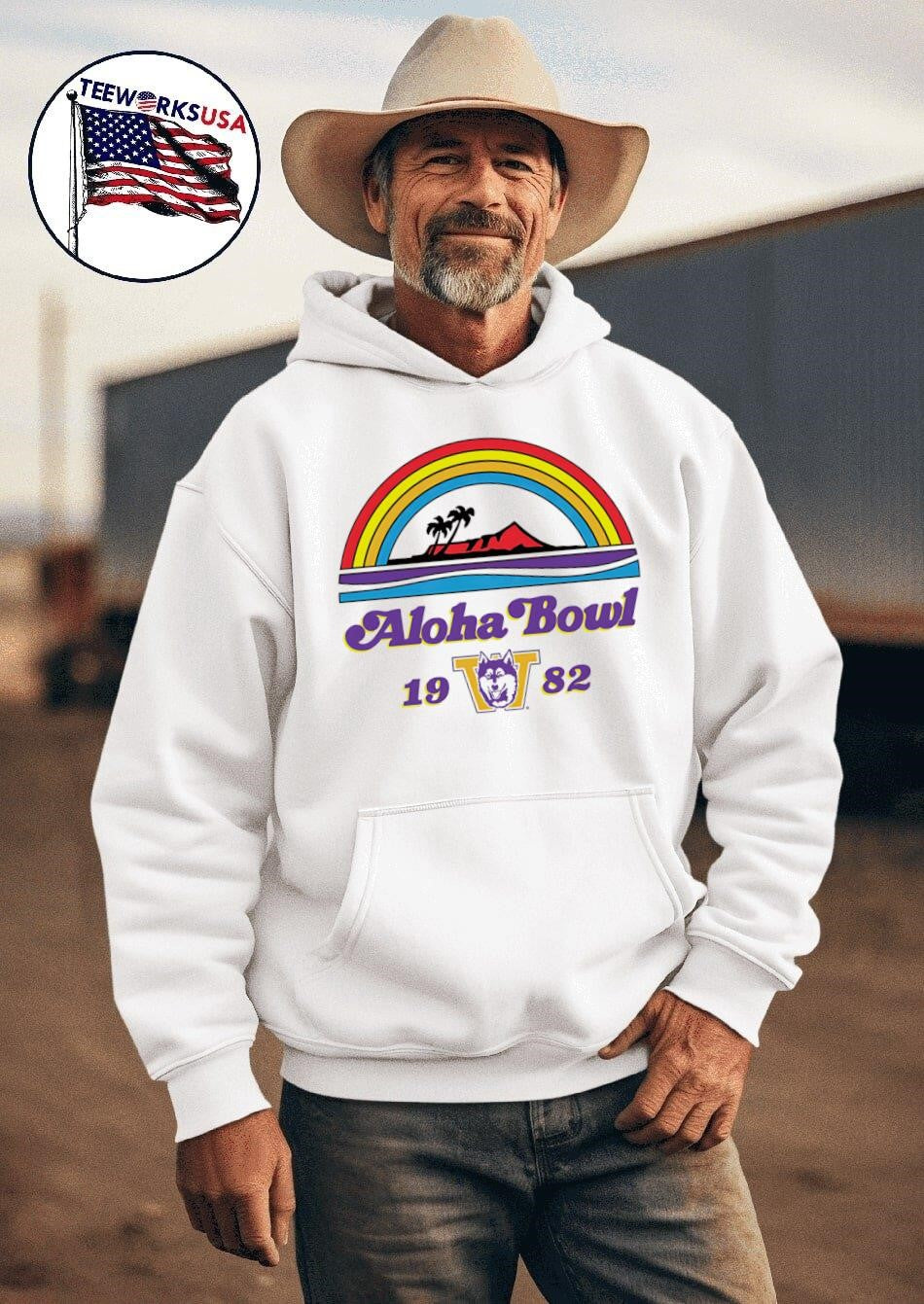 Washington 1982 Aloha Bowl - Adult & Kids T-Shirts, Sweatshirts & Hoodies apparel design preview 2