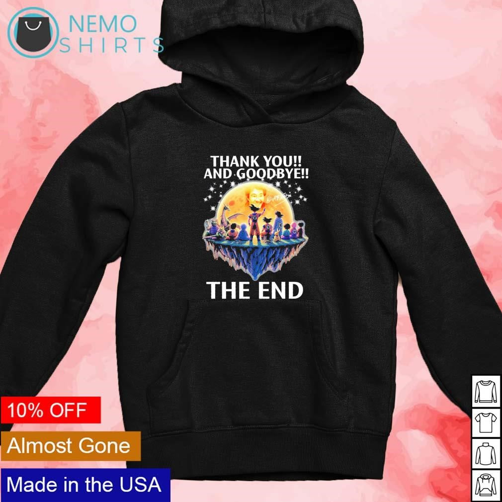 Thank you and goodbye the end Akira Toriyama Dragon - Adult & Kids T-Shirts, Sweatshirts & Hoodies apparel design preview 4