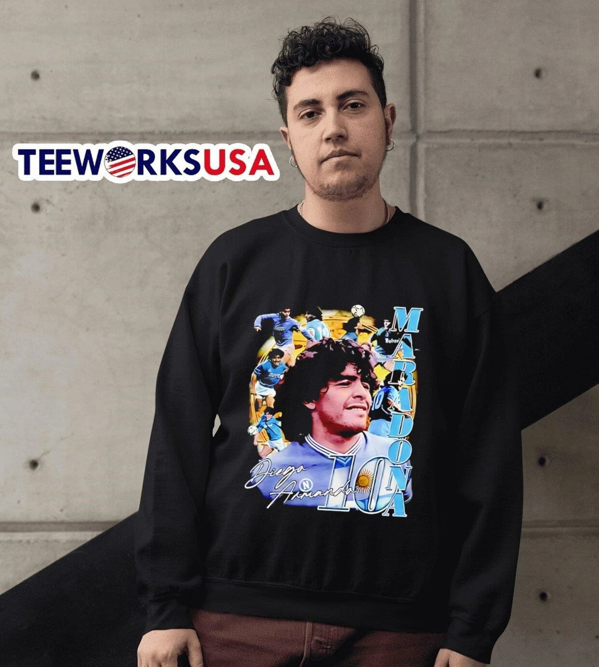 Diego Armando 10 Maradona - Adult & Kids T-Shirts, Sweatshirts & Hoodies apparel design preview 6