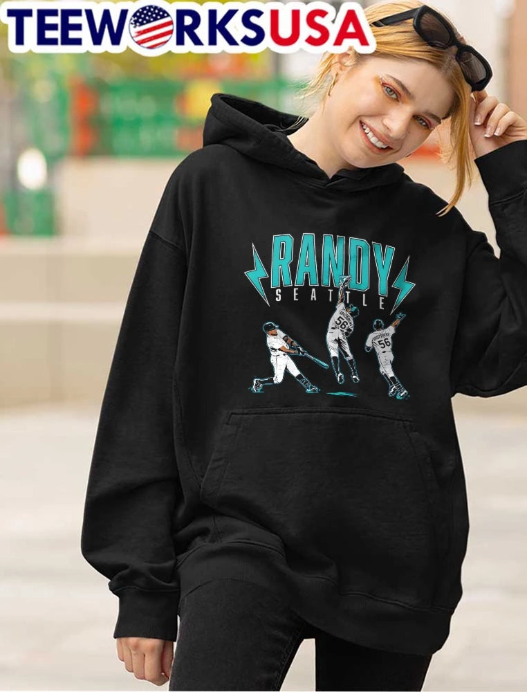 Randy Seattle Arozarena Baseball Player Action Poses - Adult & Kids T-Shirts, Sweatshirts & Hoodies apparel design preview 4