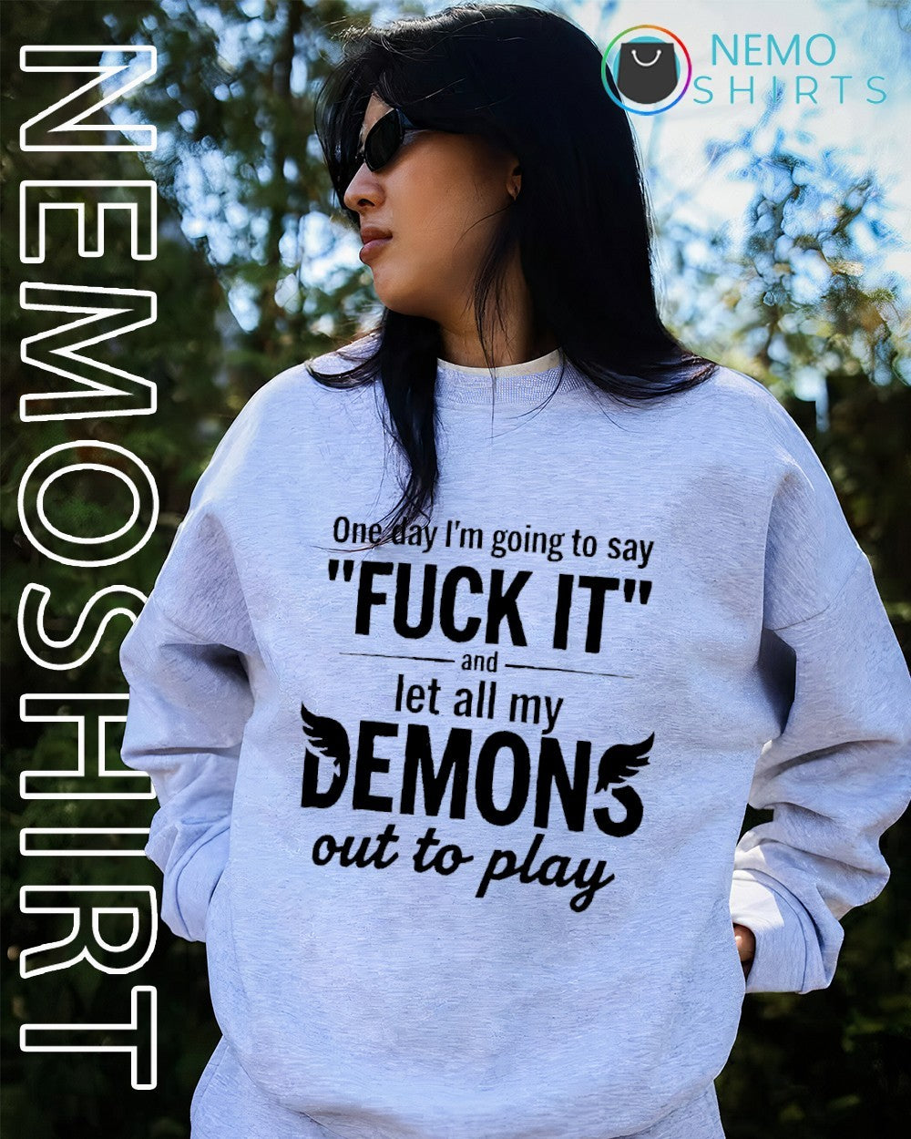 One day I'm going to say fuck it and let all my - Adult & Kids T-Shirts, Sweatshirts & Hoodies apparel design preview 2