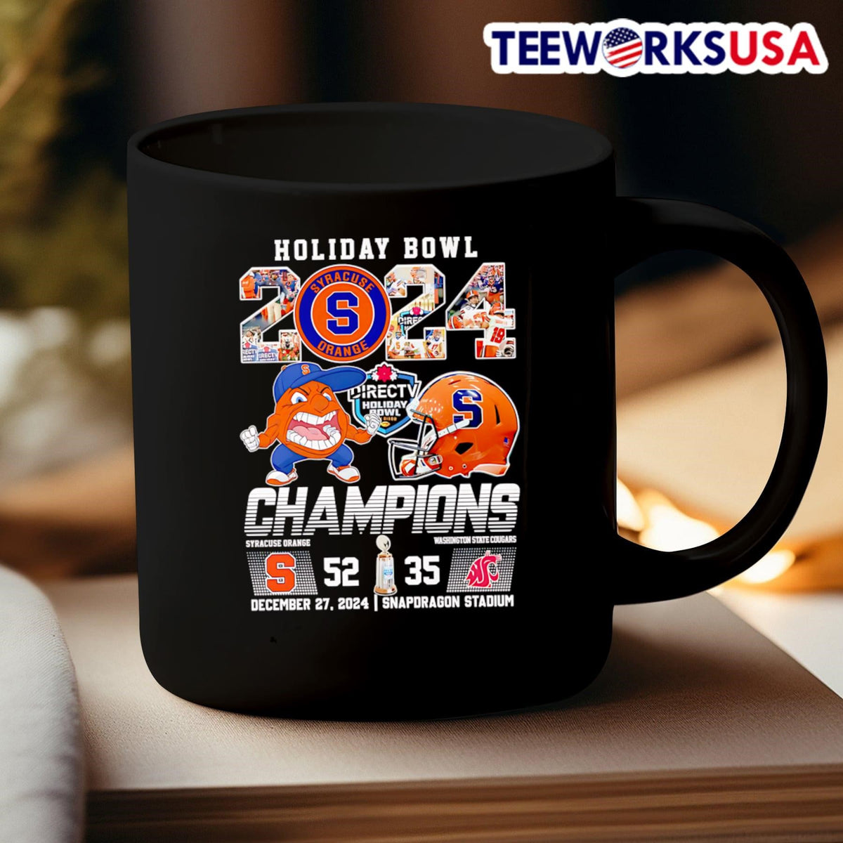 Holiday Bowl 2024 Champions Syracuse Oranges 52 35 - Adult & Kids T-Shirts, Sweatshirts & Hoodies apparel design preview 3