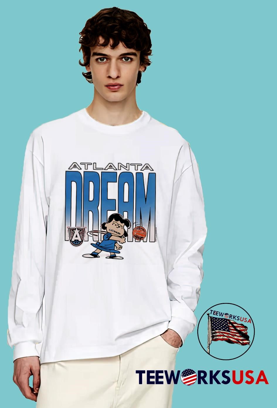 Peanuts Lucy x Atlanta Dream - Adult & Kids T-Shirts, Sweatshirts & Hoodies apparel design preview 4