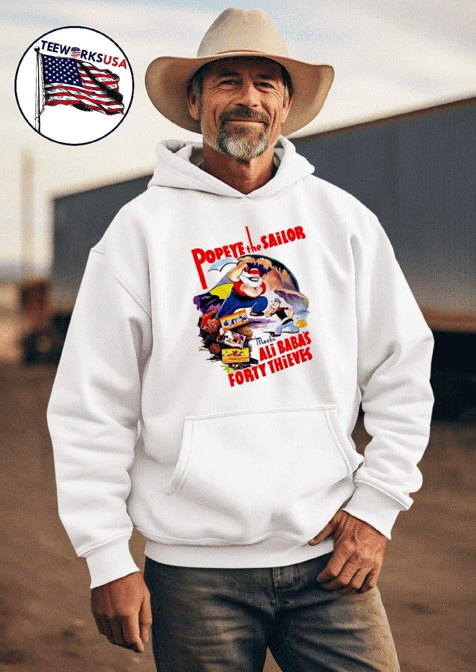 Popeye The Sailor Man Ali Baba - Adult & Kids T-Shirts, Sweatshirts & Hoodies apparel design preview 2