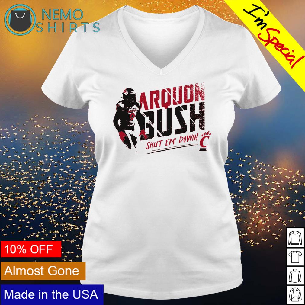 Cincinnati Bearcats Arquon Bush shut em' down - Adult & Kids T-Shirts, Sweatshirts & Hoodies apparel design preview 5