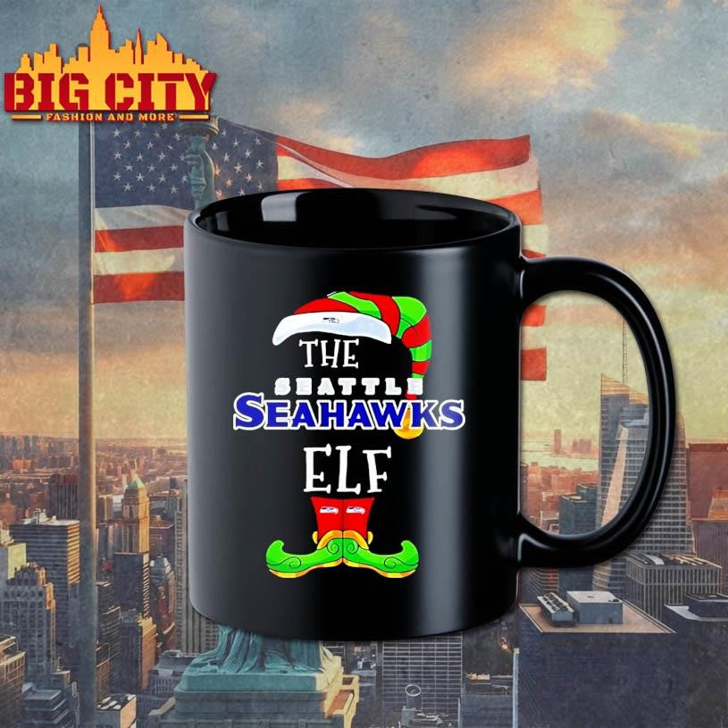 The Seattle Seahawks Elf Christmas 2025 - Adult & Kids T-Shirts, Sweatshirts & Hoodies apparel design preview 3