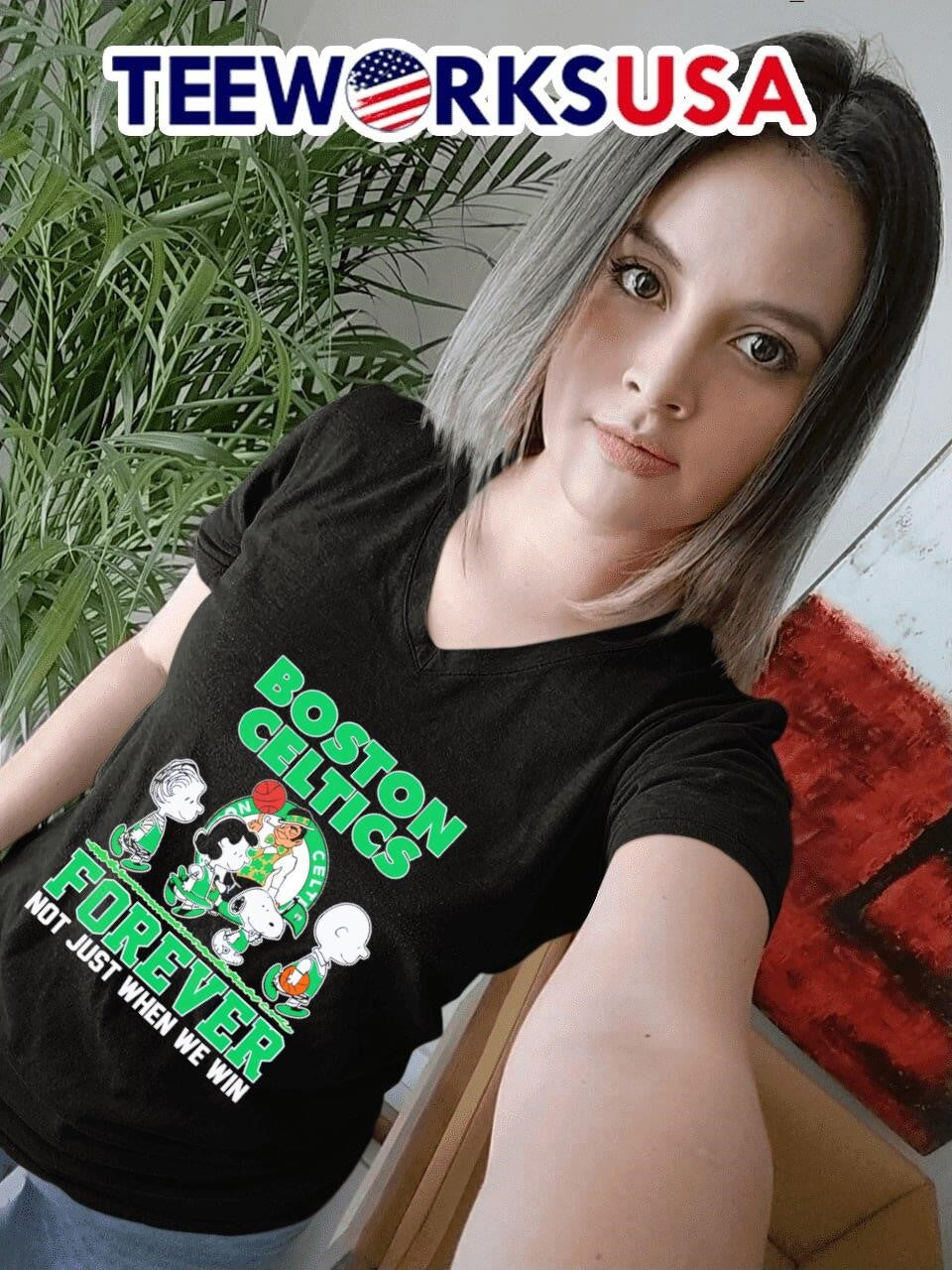 Peanuts characters Boston Celtics forever not just - Adult & Kids T-Shirts, Sweatshirts & Hoodies apparel design preview 4