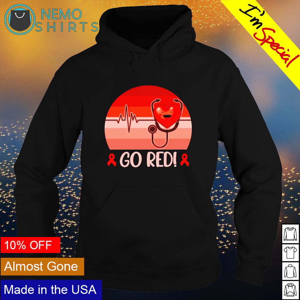 Heart Health Month go red - Adult & Kids T-Shirts, Sweatshirts & Hoodies apparel design preview 2