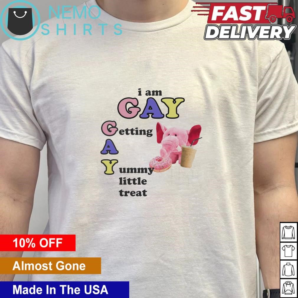 I am gay getting a yummy treat elephant donut and - Adult & Kids T-Shirts, Sweatshirts & Hoodies apparel design preview 5