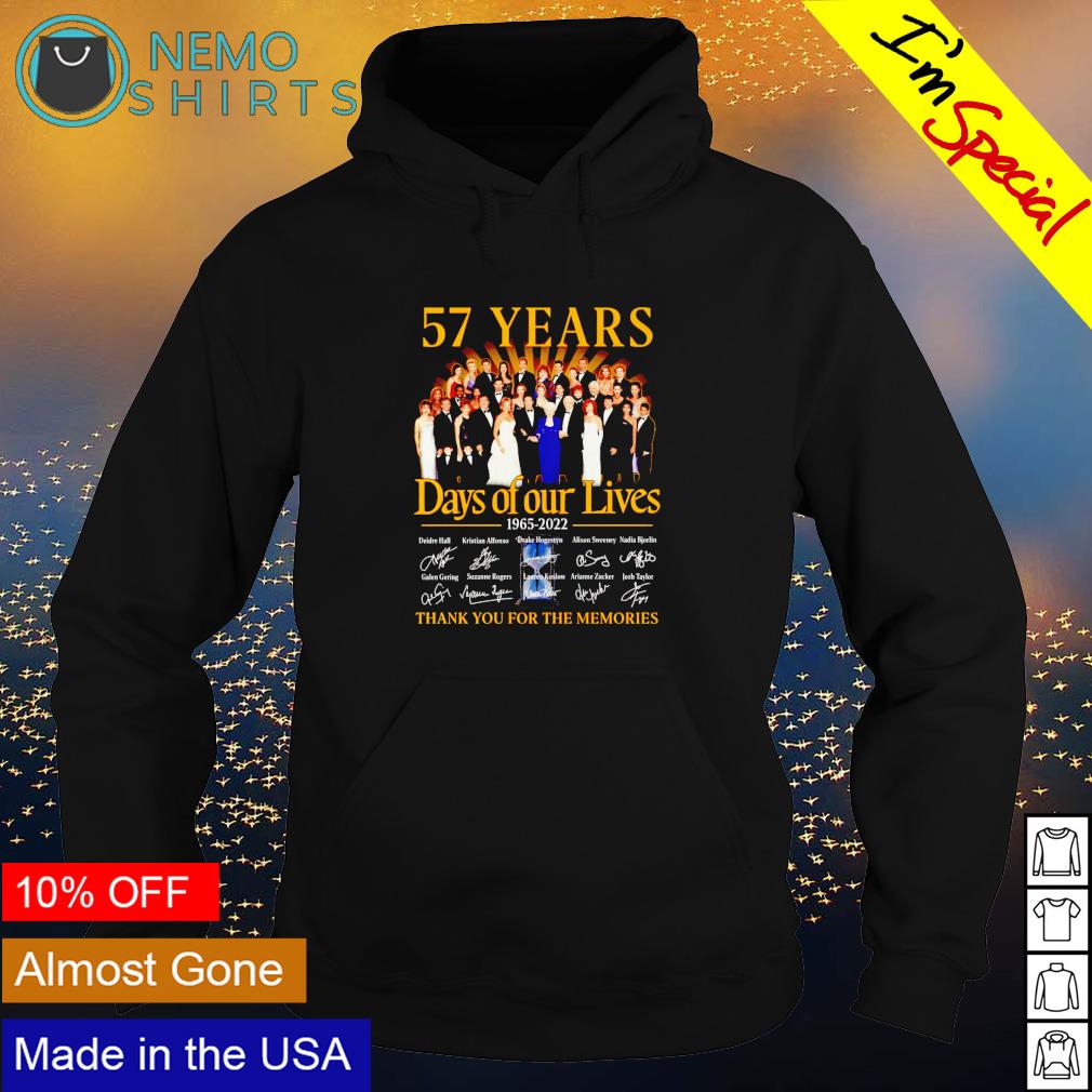 57 years Days of our Lives 1965 2022 thank you for - Adult & Kids T-Shirts, Sweatshirts & Hoodies apparel design preview 2