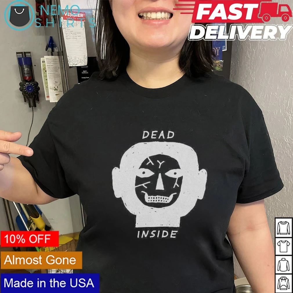 Dead Inside Skull Face gothic dark minimalist - Adult & Kids T-Shirts, Sweatshirts & Hoodies apparel design preview 2
