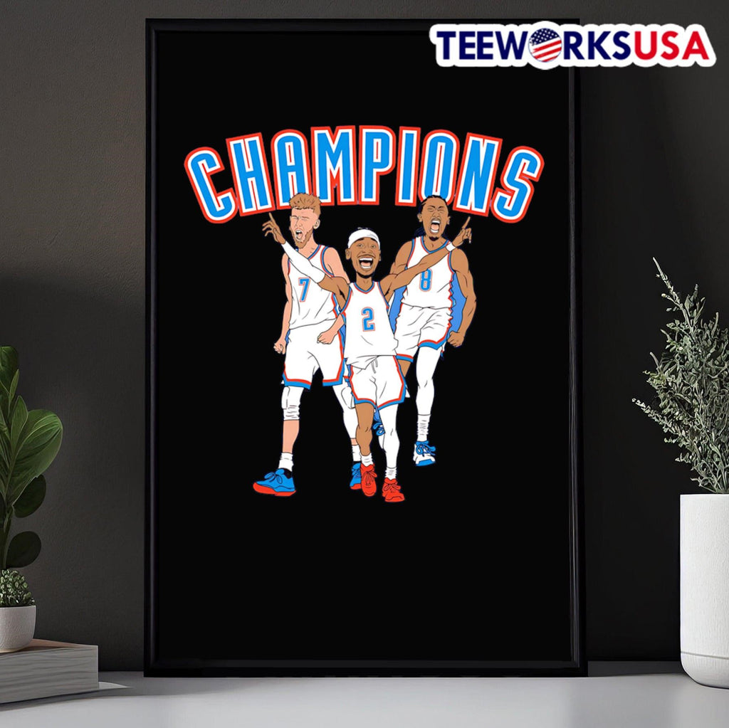OKC Big 3 Champions SGA Chet and Jalen Williams - Adult & Kids T-Shirts, Sweatshirts & Hoodies apparel design preview 5