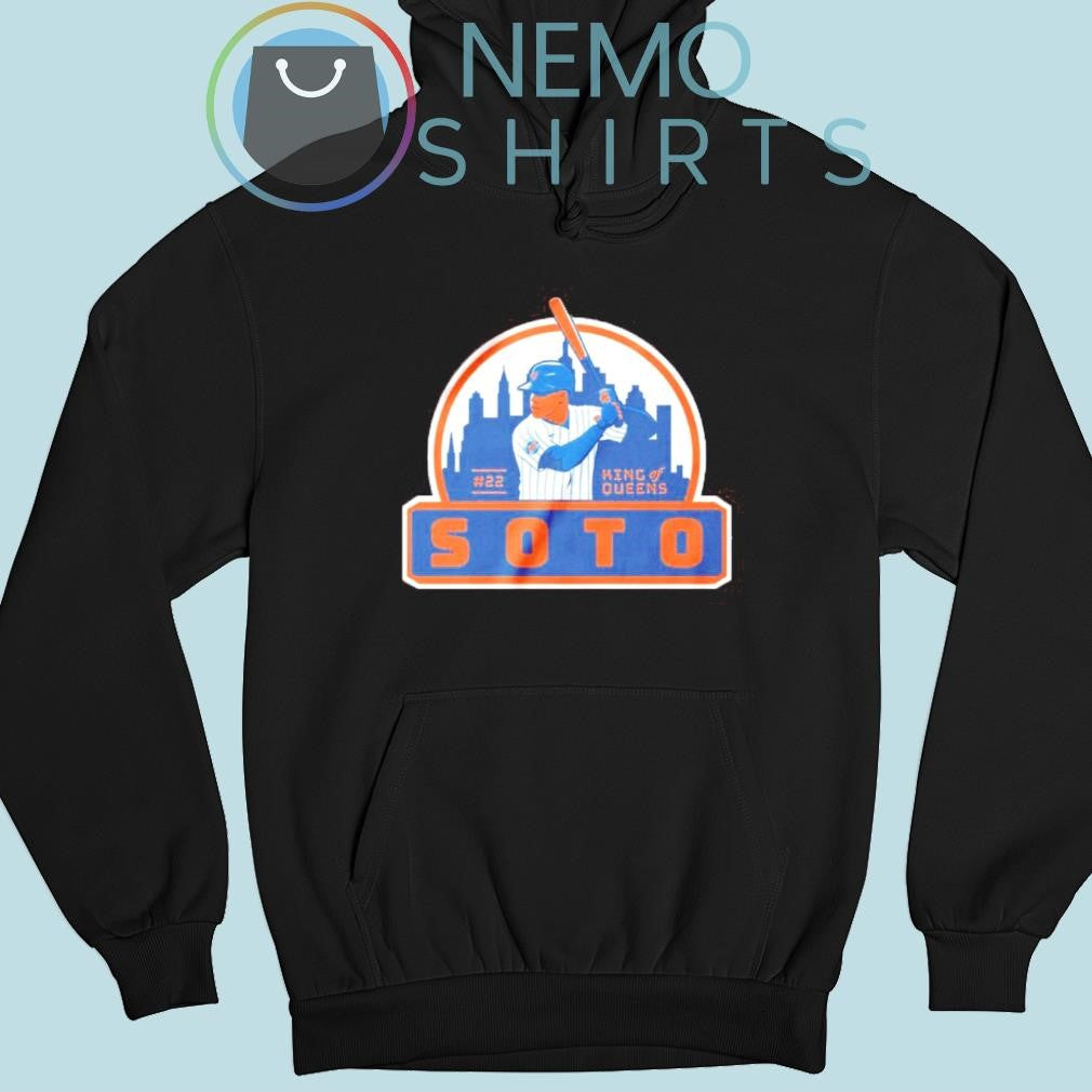 New York Mets Juan Soto 22 King of Queens - Adult & Kids T-Shirts, Sweatshirts & Hoodies apparel design preview 2