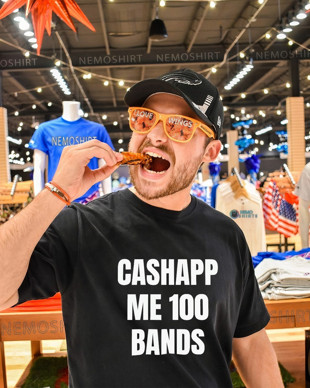 Cashapp me 100 bands - Adult & Kids T-Shirts, Sweatshirts & Hoodies apparel design preview 1
