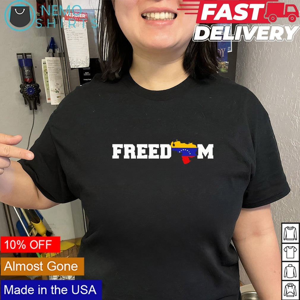 Freedom Venezuela map flag - Adult & Kids T-Shirts, Sweatshirts & Hoodies apparel design preview 2