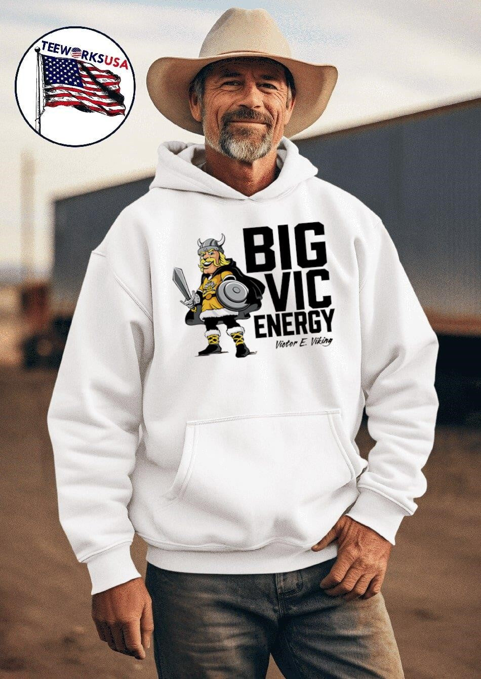 Big Vic Energy Victor E Viking - Adult & Kids T-Shirts, Sweatshirts & Hoodies apparel design preview 2