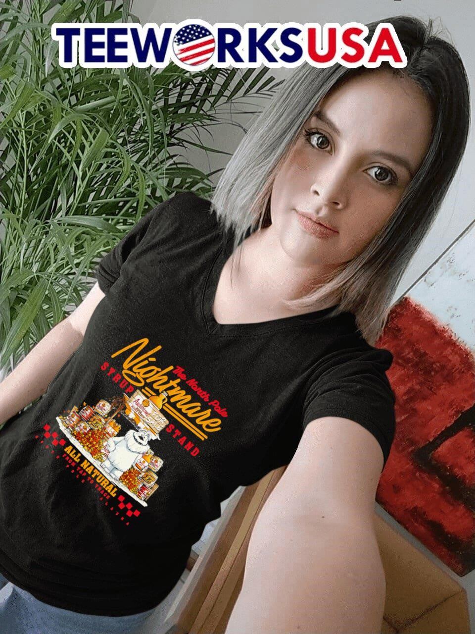 The North Pole Nightmare syrup stand all natural - Adult & Kids T-Shirts, Sweatshirts & Hoodies apparel design preview 7