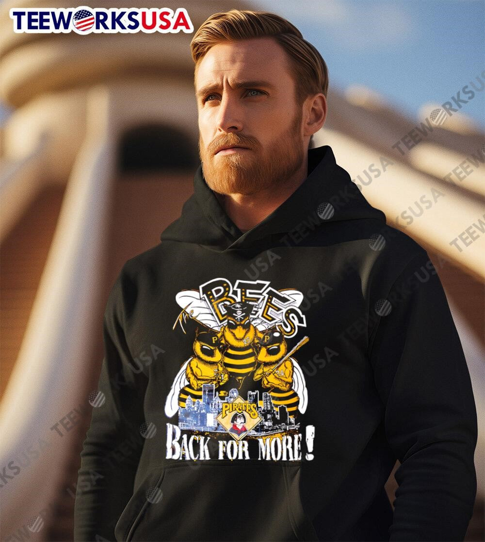 Bees Pirates back for more vintage - Adult & Kids T-Shirts, Sweatshirts & Hoodies apparel design preview 2