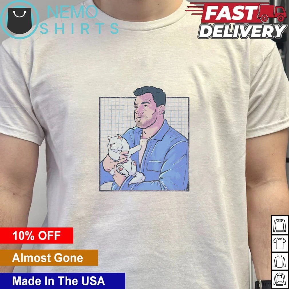 Alan Ritchson holding a kitty - Adult & Kids T-Shirts, Sweatshirts & Hoodies apparel design preview 6